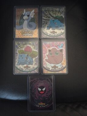 Pokemon Tops 1999 Foil Trading Cards Bulbasaur, Ivysaur, Jigglypuff, Dratini etc